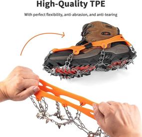 img 1 attached to 🏔️ MIRACOL Ice Cleats Crampons: 23 Spike Stainless Steel Traction Grips for Snow Shoes and Boots - Perfect for Hiking, Walking, Climbing, Fishing, Jogging, Mountaineering