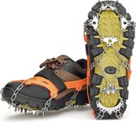 🏔️ miracol ice cleats crampons: 23 spike stainless steel traction grips for snow shoes and boots - perfect for hiking, walking, climbing, fishing, jogging, mountaineering logo