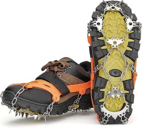 img 4 attached to 🏔️ MIRACOL Ice Cleats Crampons: 23 Spike Stainless Steel Traction Grips for Snow Shoes and Boots - Perfect for Hiking, Walking, Climbing, Fishing, Jogging, Mountaineering