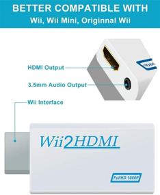 img 3 attached to Enhanced Wii to HDMI Converter with High Speed HDMI Cable - Enjoy 1080P/720P HD Display on Your Wii Console, Complete with Audio Jack - Compatible with Full HD Devices