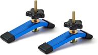 🔩 t-track hold down clamps - woodworking clamps - high strength aluminum alloy 6063 - fine sandblast anodized - blue color - 6-3/8 inch length, 1-1/4 inch width - 2 pack logo