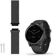 🔗 upgrade your garmin watch with the leiou metal weave steel band: perfect replacement strap for vivoactive 4s, venu 2s, and vivomove 3s! logo