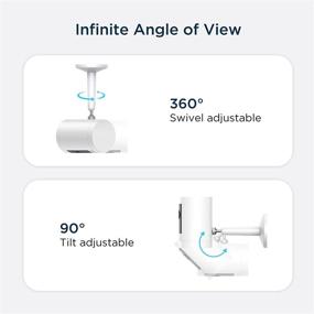 img 2 attached to 📷 Universal Stylish Metal Wall Mount Bracket for Ring, eufy, Wyze, Arlo Cameras and VR Rift Sensor: Enhance Security with KIWI design (White, 1 Pack)