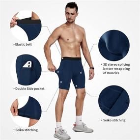 img 2 attached to Niksa Compression Shorts Performance Athletic Sports & Fitness for Australian Rules Football