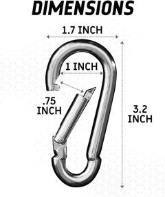 img 2 attached to 🏋️ Set of 5 Fitness Invention Carabiner Clips - Versatile and Durable Heavy Duty Snap Hook Clips - 3.2 Inch Carabiner Clips - Premium Quality Snap Hooks - Ideal for Various Purposes