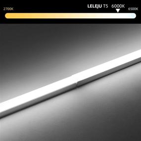 img 3 attached to LELEJU 4-Pack T5 Integrated Single Fixture LED Shop Lights - 3FT, 15W, 6000K, 1500lm, Linkable Utility Lighting for Ceiling & Under Cabinet, Replacement for Fluorescent Tube Light Fixtures