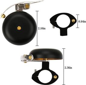 img 1 attached to Enhanced Brass Bike Bell with Clear Noticeable Tone - Must-have Bicycle Accessory for Mountain, City & Sports Bikes