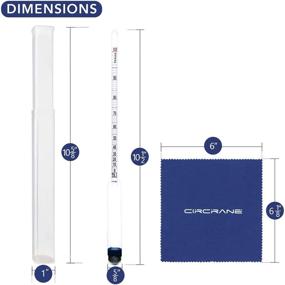 img 2 attached to 🧪 Circrane Alcohol Hydrometer: Accurate 0-200 Proof & Tralle Tester for Liquor, Distilling Moonshine Alcoholmeter