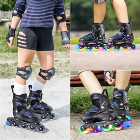 img 2 attached to Adjustable Inline Skates Beginner Illuminating Sports & Fitness