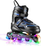 adjustable inline skates beginner illuminating sports & fitness logo