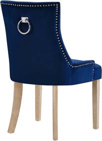 img 1 attached to 🪑 Stylish and Comfortable Modway Pose Tufted Performance Velvet Upholstered Dining Chair in Navy with Beautiful Nailhead Trim