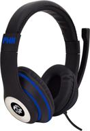 🎧 audio council pwn gaming headset: superior stereo over-ear gamer headphones with adjustable mic, volume control - compatible with ps4, xbox, pc, tablets, smartphones (black/blue) логотип