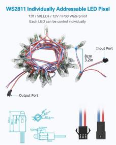 img 3 attached to ⚡ ALITOVE WS2811 RGB LED Pixels Light - Addressable 12mm Diffused Digital Full Color LED Pixel Module - 12V 50 pcs for LED Screen Wall Advertising Sign Board - IP68 Waterproof