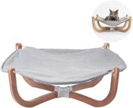 🐱 enhance your cat's comfort with pidan cat hammock beds: stylish wooden frame hanging beds for indoor lounge logo