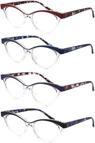 img 3 attached to Loycco Reading Glasses Fashion Readers Vision Care