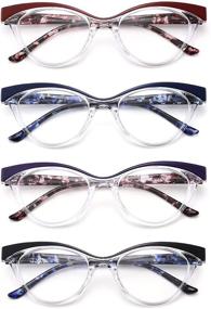 img 4 attached to Loycco Reading Glasses Fashion Readers Vision Care