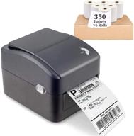 🖨️ thermal direct label printer - supports amazon, ebay, paypal, etsy, shopify, shipstation, stamps.com, ups, usps, fedex - windows & mac - includes 6 rolls of 4x6 inch labels (350 labels per roll) logo