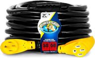 🔌 camco 50-foot powergrip heavy-duty outdoor 50-amp extension cord - extend reach to power outlets, durable construction (55199) logo