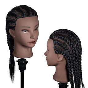 img 3 attached to 💇 DANSEE 100% Genuine Human Hair Mannequin Head - Styling Training Head with Free Clamp for Cosmetology Dolls