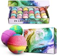 🛀 pure essential oils bath bomb gift set - marvelous essentials, 24 aromatherapy bathbombs for fizzy spa and relaxing bubble baths, ideal women & kids gift idea logo