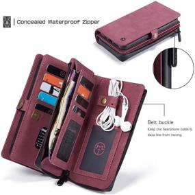 img 1 attached to Wallet Case IPhone 11/11 Pro/ 11 Pro Max [2 In 1] Magnetic Detachable Leather Folio Card Pockets Clutch Case Flip Cover