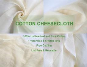 img 1 attached to 🧀 YJL 54 Sq Ft Cheesecloth Grade 90, Unbleached Fine Cotton Cheese Cloth, 6 Yards Cooking, Straining, Canning Cloth - Reusable, Steaming and Straining Cloth