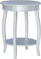 🌟 silver round shelf table by powell furniture: stylish and functional home décor solution logo