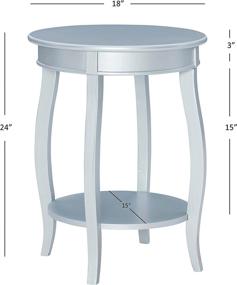 img 3 attached to 🌟 Silver Round Shelf Table by Powell Furniture: Stylish and Functional Home Décor Solution