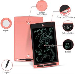 img 2 attached to 🎨 8.5 Inch LCD Writing Tablet for Toddlers - Colorful Doodle Board, Erasable Electronic Drawing Pad, Educational Kids Toy for Ages 2-6, Great Gift for Boys and Girls - Pink