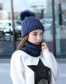 img 3 attached to 🧣 Home Prefer Women's Winter Beanie Hat and Scarf Set - Cozy Knit Hat with Warm Neck Scarves