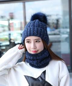 img 2 attached to 🧣 Home Prefer Women's Winter Beanie Hat and Scarf Set - Cozy Knit Hat with Warm Neck Scarves