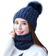 🧣 home prefer women's winter beanie hat and scarf set - cozy knit hat with warm neck scarves logo