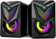 🔊 njsj computer speakers: premium 2.0 usb powered speakers with led light & volume control! ideal for desktops, laptops, and projectors logo