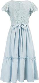 img 3 attached to 🌸 Charming Vintage Flower Dresses for Girls - Exquisite Girls' Clothing