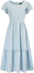 img 4 attached to 🌸 Charming Vintage Flower Dresses for Girls - Exquisite Girls' Clothing