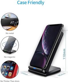 img 2 attached to 🔌 Keyiyou Wireless Charge: PowerWave Stand for Apple iPhone13/12pro/11 & Samsung Galaxy/Note. Qi-Certified, 10W Fast Charging Compatible with S21/S20/S10+