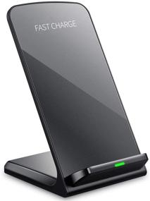 img 4 attached to 🔌 Keyiyou Wireless Charge: PowerWave Stand for Apple iPhone13/12pro/11 & Samsung Galaxy/Note. Qi-Certified, 10W Fast Charging Compatible with S21/S20/S10+