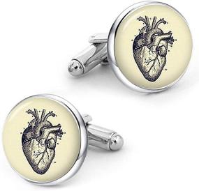 img 4 attached to Kooer Vintage Cufflinks Personalized Anatomical Men's Accessories