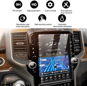 img 3 attached to 📱 YEE PIN 2019 2020 Ram 1500 12-Inch Screen Protector for Uconnect Center Control Touch Screen Car Display Navigation - Compatible with 2019 2020 2021 Ram Reble 1500 2500 3500 - Protective Film