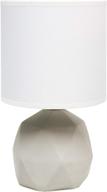 geometric concrete table lamp in white by simple designs lt2060-wht логотип