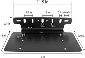 img 3 attached to 🚗 Универсальное стальное крепление для установки автомобильного номерного знака для 6", 7", 12", 17", 20" светодиодных фар - идеально подходит для внедорожников, автомобилей, внедорожников и джипов.