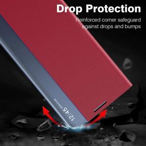 img 2 attached to Galaxy S20 FE 5G Case Clear Flip Folio View Phone Case Compatible With Samsung Galaxy S20 FE 5G Cover Kickstand Stand Luxury PU Leather Protective Cover For Galaxy S20 FE 5G/4G 2020 Smartphone