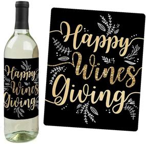 img 3 attached to 🍷 Elegant Thankful for Friends - Friendsgiving Thanksgiving Party Decorations: Wine Bottle Label Stickers (Set of 4)