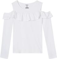 trendy french toast cold shoulder top for girls - stylish long sleeve! logo