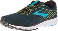 brooks ghost black ebony white men's shoes in athletic logo