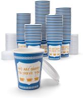 authentic new york coffee experience: solo's 100 paper cups with lids logo