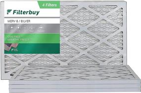 img 4 attached to 🌬️ Filterbuy 12x24x1 Air Filter MERV 8, Pleated HVAC AC Furnace Filters - 4-Pack, Silver