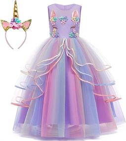 img 4 attached to Enchanting Princess Unicorn Birthday Dresses: Costume Dress Up & Play in Magical Costumes