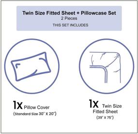 img 1 attached to Modern Chemistry Element Table Design Twin Bedding Set in Blue Aqua - Ambesonne Science Fitted Sheet & Pillow Sham Set