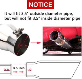 img 2 attached to Наконечник выпускного патрубка，3 5 Полированная нержавеющая сталь